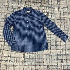 Brooks Brothers Red Fleece Button Down Shirt Mens XXL Plaid Blue